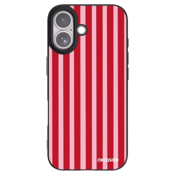 Picasee Μαύρη θήκη σιλικόνης για Apple iPhone 17 - Lines red