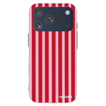 Picasee διαφανής θήκη σιλικόνης Apple iPhone 17 Pro - Lines red