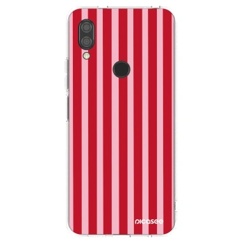 Picasee διαφανής θήκη σιλικόνης Xiaomi Redmi 7 - Lines red