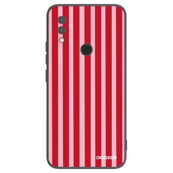 Picasee Μαύρη θήκη σιλικόνης για Xiaomi Redmi 7 - Lines red