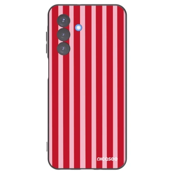Picasee Μαύρη θήκη σιλικόνης για Samsung Galaxy A17 5G - Lines red