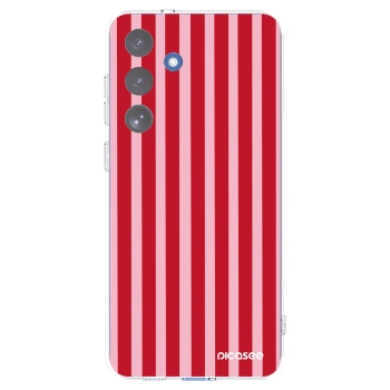 Picasee διαφανής θήκη σιλικόνης Samsung Galaxy S25 FE 5G - Lines red