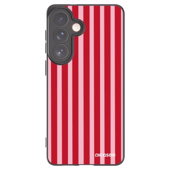 Picasee Μαύρη θήκη σιλικόνης για Samsung Galaxy S26+ - Lines red