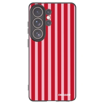 Picasee Μαύρη θήκη σιλικόνης για Samsung Galaxy S26 Ultra - Lines red