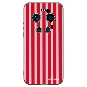 Picasee Μαύρη θήκη σιλικόνης για Xiaomi 17 Ultra - Lines red