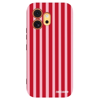Picasee Μαύρη θήκη σιλικόνης για Honor 600 - Lines red