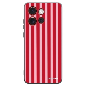 Picasee Μαύρη θήκη σιλικόνης για Motorola Edge 60 Neo 5G - Lines red