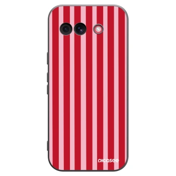 Picasee Μαύρη θήκη σιλικόνης για Google Pixel 10a - Lines red