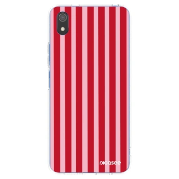 Picasee διαφανής θήκη σιλικόνης Xiaomi Redmi 7A - Lines red