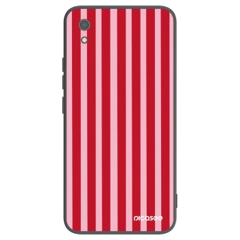 Picasee Μαύρη θήκη σιλικόνης για Xiaomi Redmi 7A - Lines red