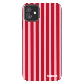 Picasee διαφανής θήκη σιλικόνης Apple iPhone 11 - Lines red