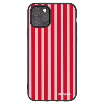 Picasee Μαύρη θήκη σιλικόνης για Apple iPhone 11 Pro - Lines red