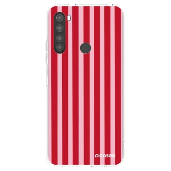 Picasee διαφανής θήκη σιλικόνης Xiaomi Redmi Note 8 - Lines red