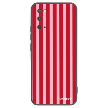 Picasee Μαύρη θήκη σιλικόνης για Samsung Galaxy S20 G980F - Lines red