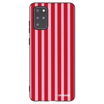 Picasee Μαύρη θήκη σιλικόνης για Samsung Galaxy S20+ G985F - Lines red
