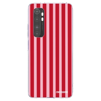 Picasee διαφανής θήκη σιλικόνης Xiaomi Mi Note 10 Lite - Lines red
