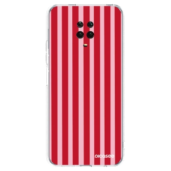 Picasee διαφανής θήκη σιλικόνης Xiaomi Redmi Note 9S - Lines red