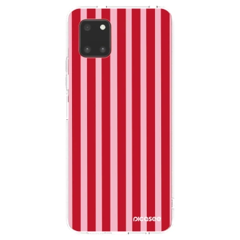 Picasee διαφανής θήκη σιλικόνης Samsung Galaxy Note 10 Lite N770F - Lines red