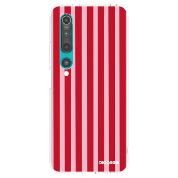 Picasee διαφανής θήκη σιλικόνης Xiaomi Mi 10 - Lines red