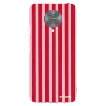 Picasee διαφανής θήκη σιλικόνης Xiaomi Poco F2 Pro - Lines red