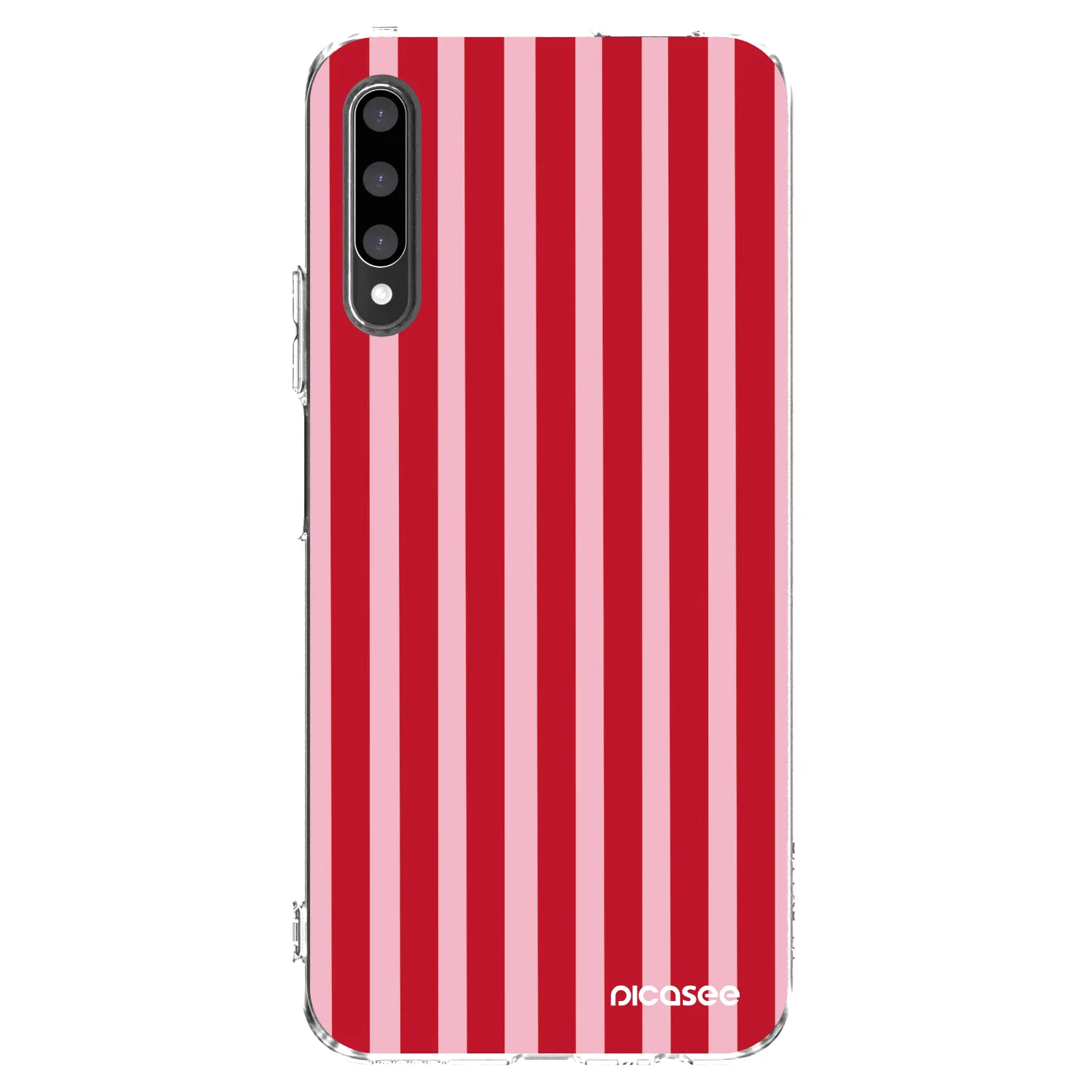 Picasee διαφανής θήκη σιλικόνης Honor 9X Pro - Lines red