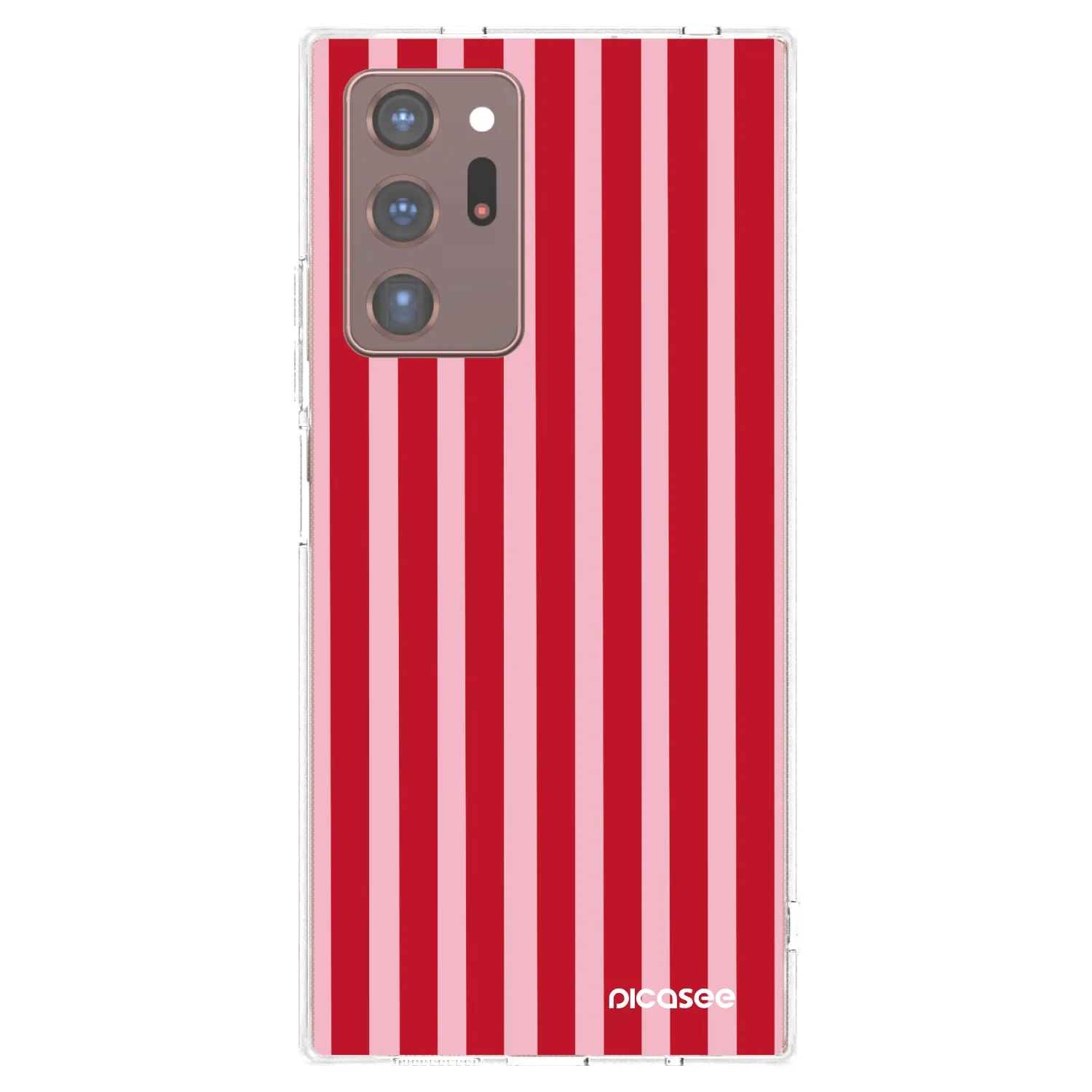 Picasee διαφανής θήκη σιλικόνης Samsung Galaxy Note 20 Ultra - Lines red