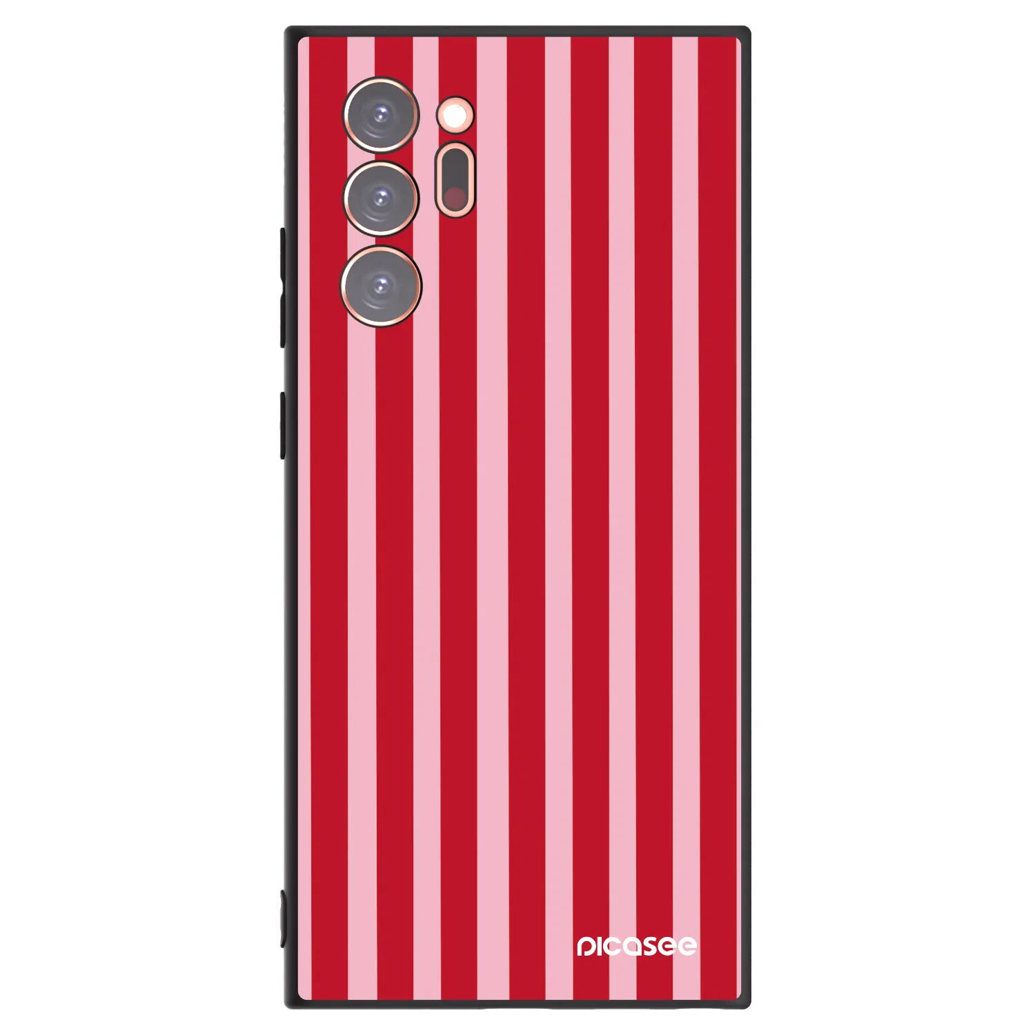 Picasee Μαύρη θήκη σιλικόνης για Samsung Galaxy Note 20 Ultra - Lines red