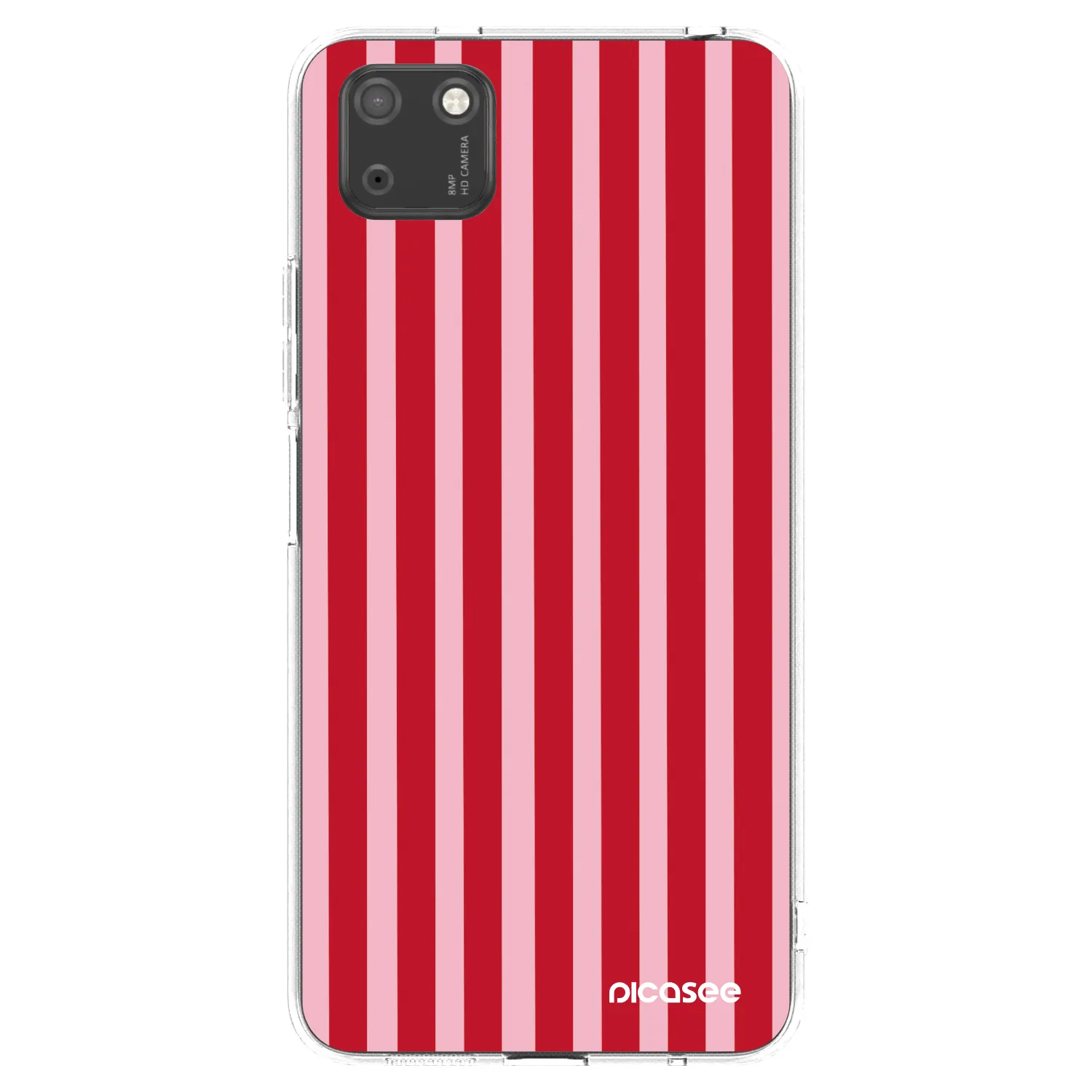 Picasee διαφανής θήκη σιλικόνης Huawei Y5P - Lines red