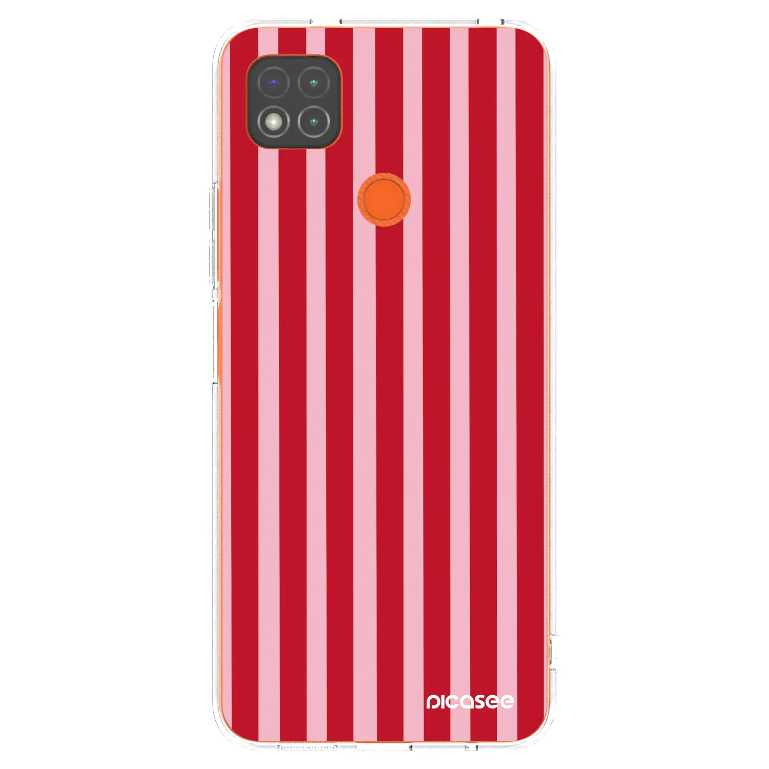 Picasee διαφανής θήκη σιλικόνης Xiaomi Redmi 9C - Lines red