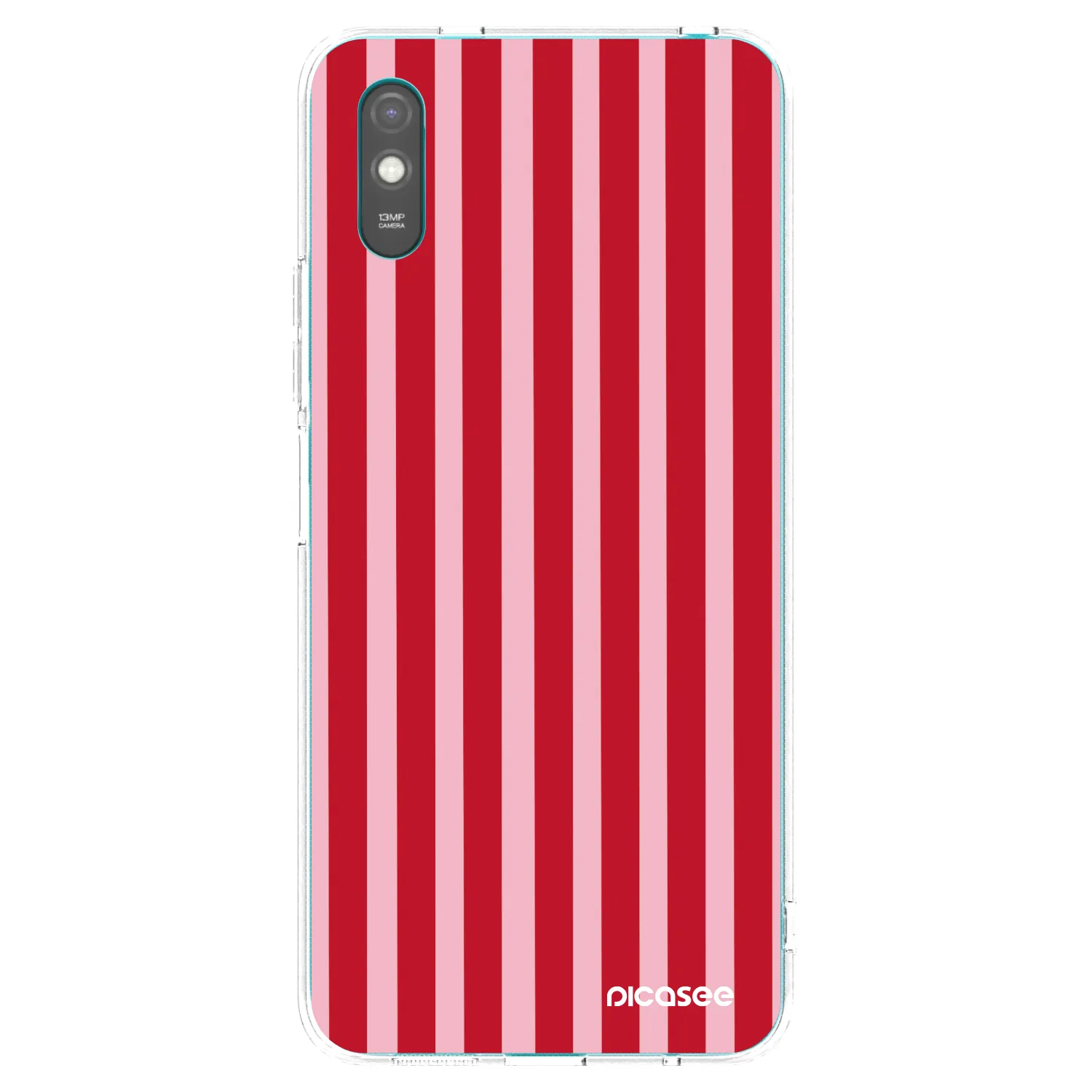 Picasee διαφανής θήκη σιλικόνης Xiaomi Redmi 9A - Lines red