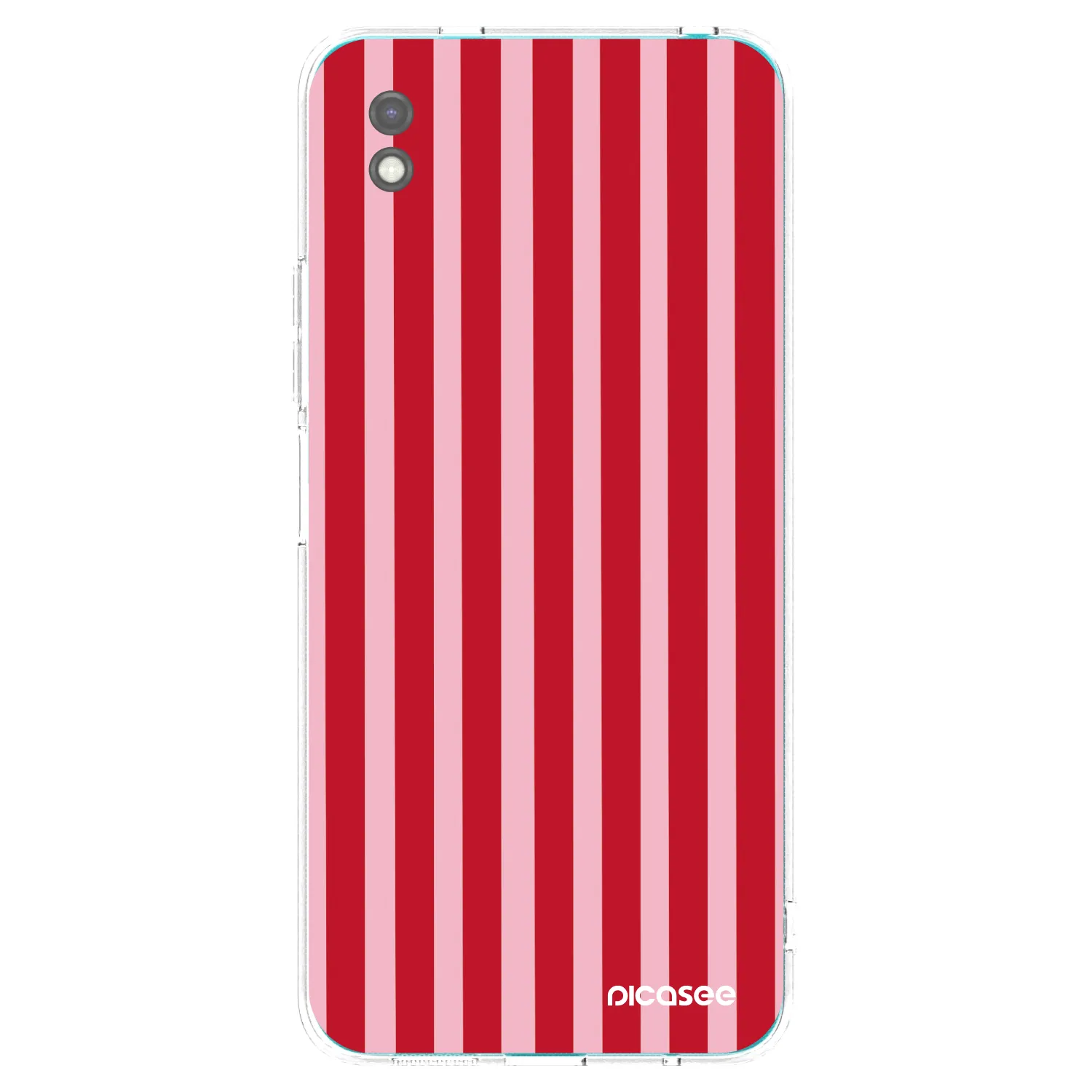 Picasee Μαύρη θήκη σιλικόνης για Xiaomi Redmi 9A - Lines red