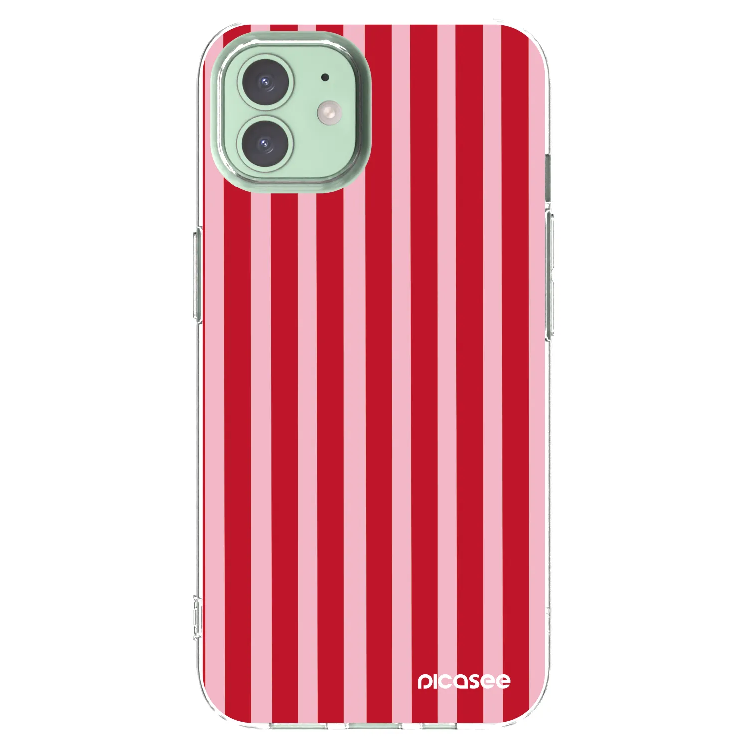 Picasee διαφανής θήκη σιλικόνης Apple iPhone 12 Pro - Lines red