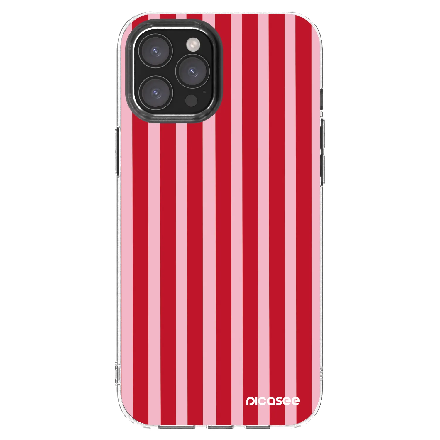 Picasee διαφανής θήκη σιλικόνης Apple iPhone 12 Pro Max - Lines red