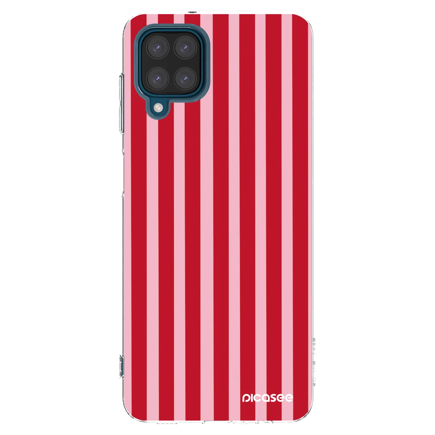 Picasee διαφανής θήκη σιλικόνης Samsung Galaxy A12 A125F - Lines red