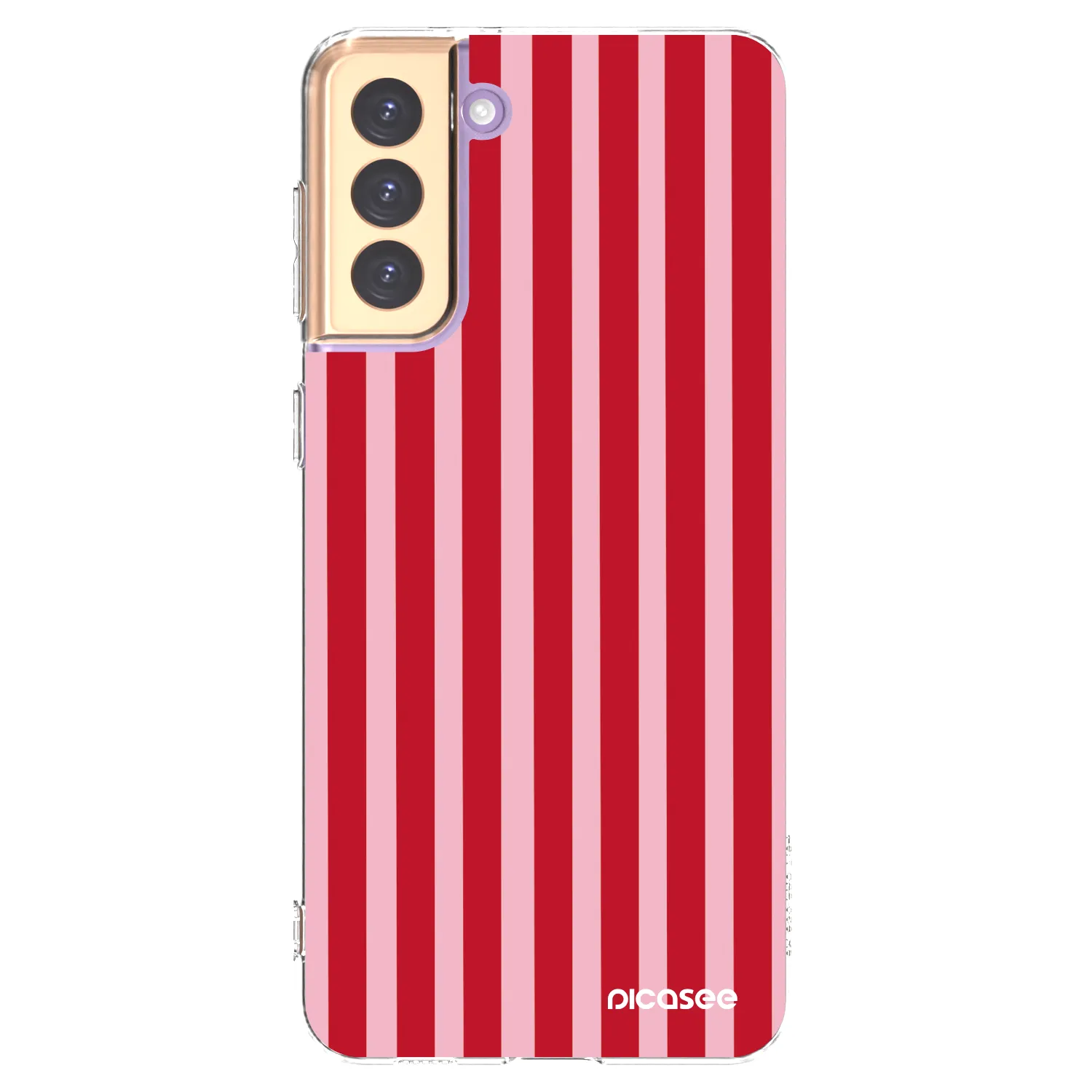Picasee διαφανής θήκη σιλικόνης Samsung Galaxy S21+ 5G G996F - Lines red