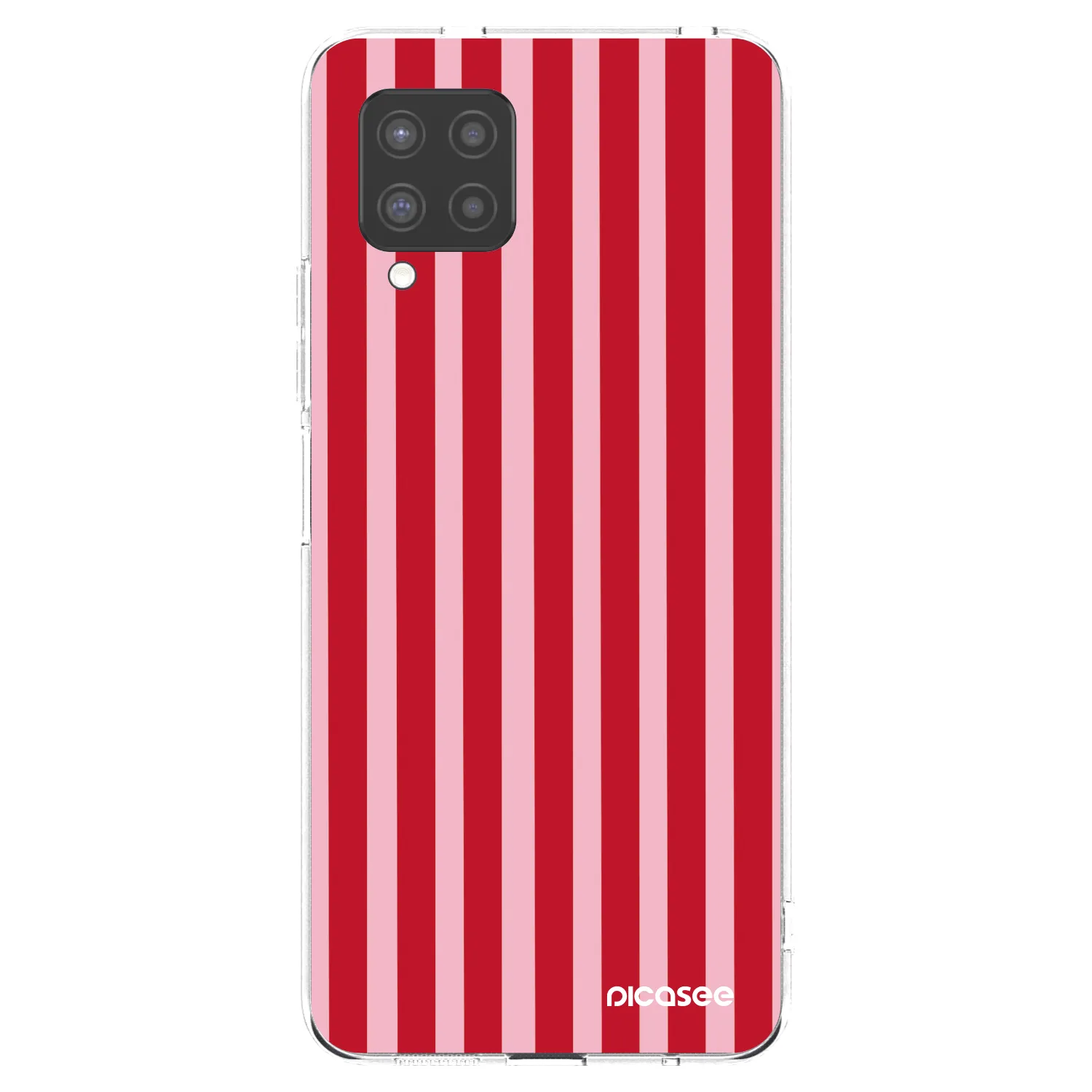 Picasee διαφανής θήκη σιλικόνης Samsung Galaxy A42 A426B - Lines red