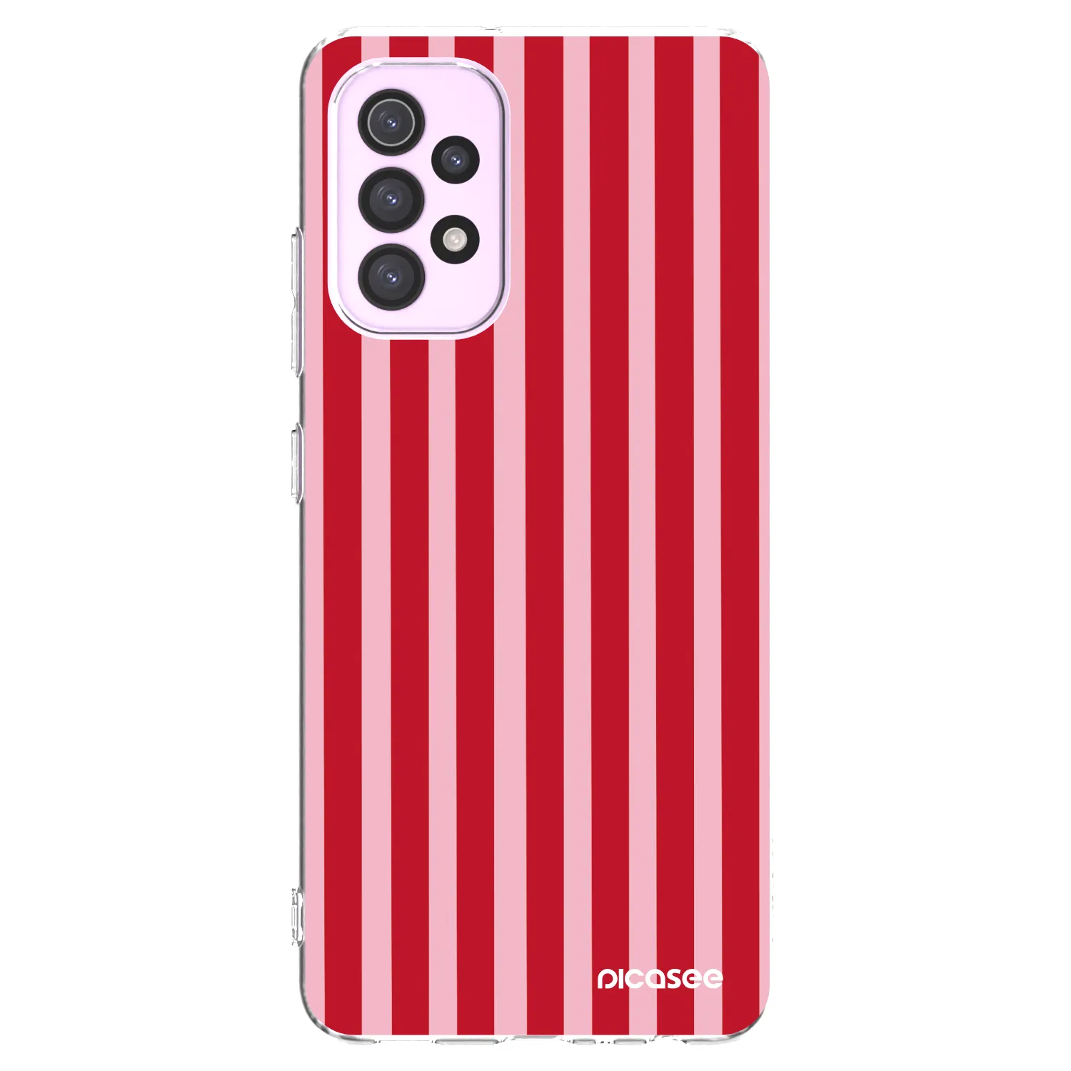 Picasee διαφανής θήκη σιλικόνης Samsung Galaxy A32 5G A326B - Lines red