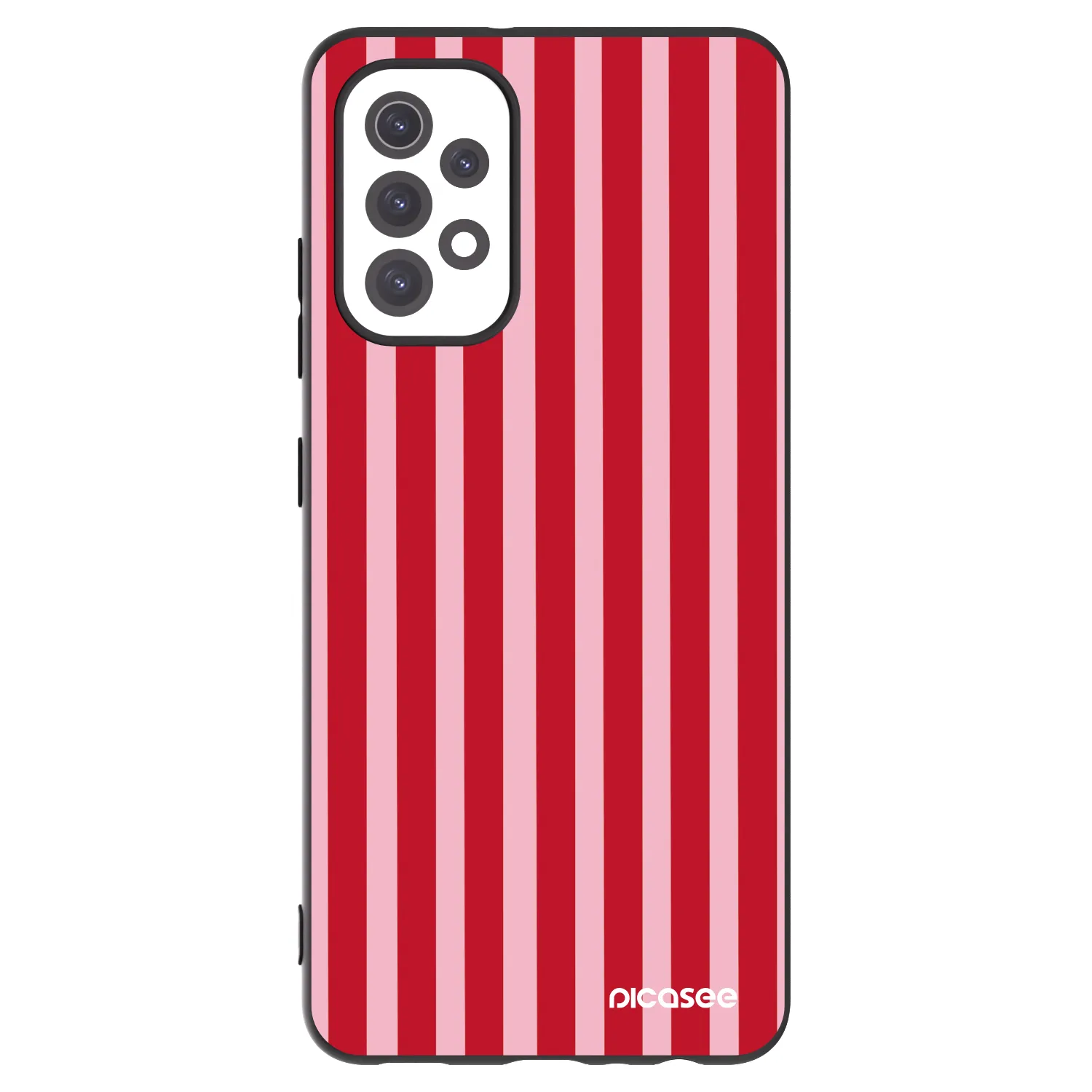 Picasee Μαύρη θήκη σιλικόνης για Samsung Galaxy A32 5G A326B - Lines red
