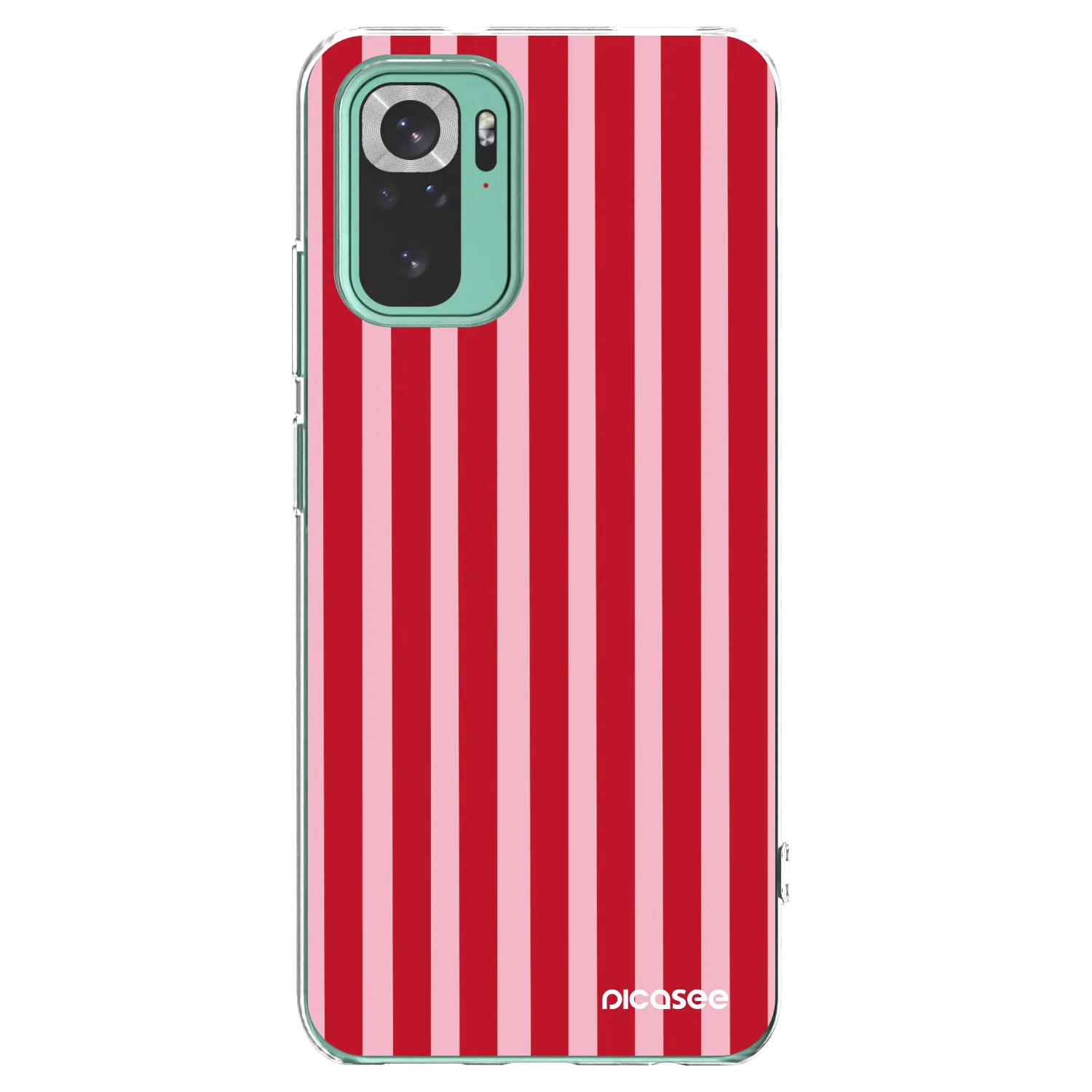 Picasee διαφανής θήκη σιλικόνης Xiaomi Redmi Note 10 Pro - Lines red