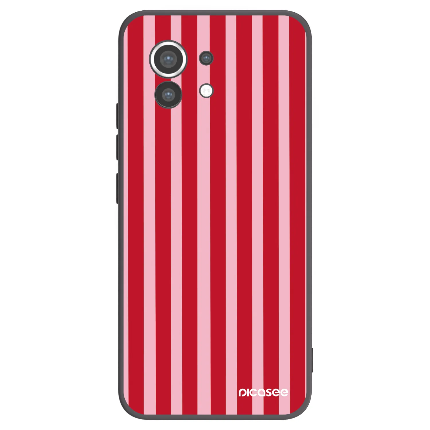 Picasee Μαύρη θήκη σιλικόνης για Xiaomi Mi 11 - Lines red