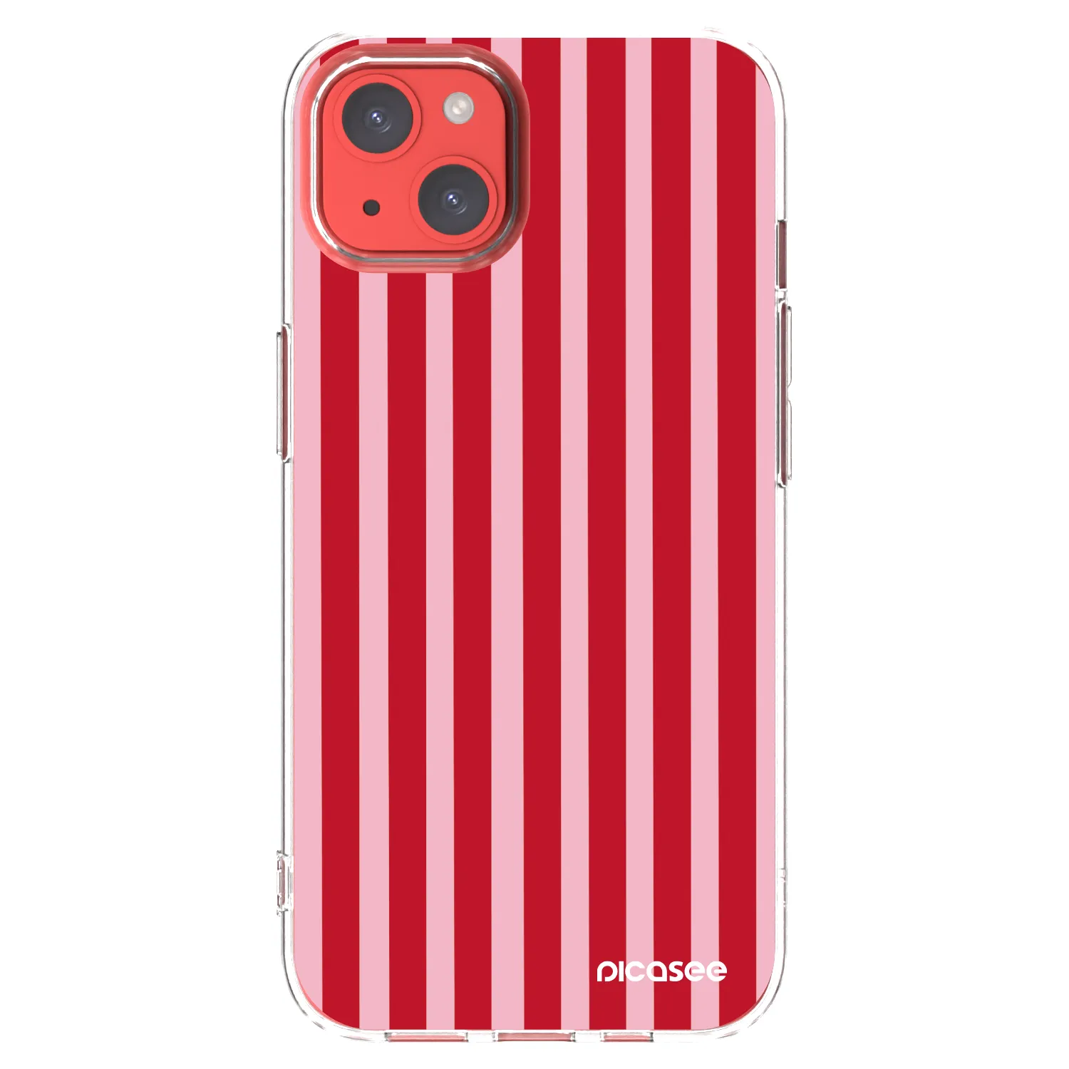 Picasee διαφανής θήκη σιλικόνης Apple iPhone 13 - Lines red