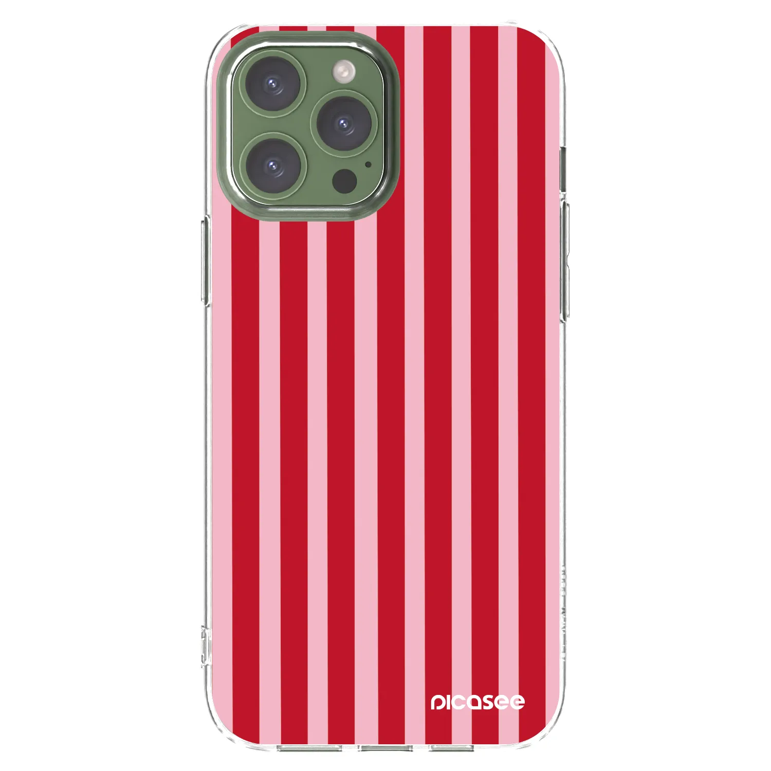 Picasee διαφανής θήκη σιλικόνης Apple iPhone 13 Pro Max - Lines red