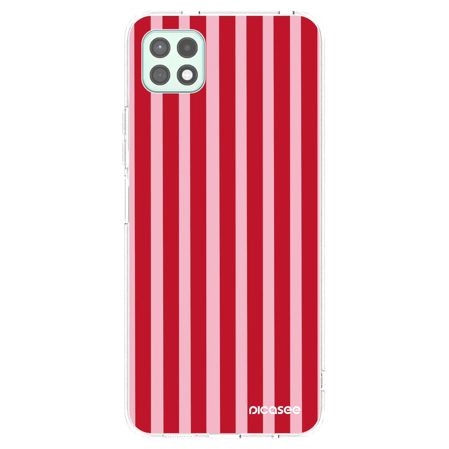 Picasee διαφανής θήκη σιλικόνης Samsung Galaxy A22 A226B 5G - Lines red