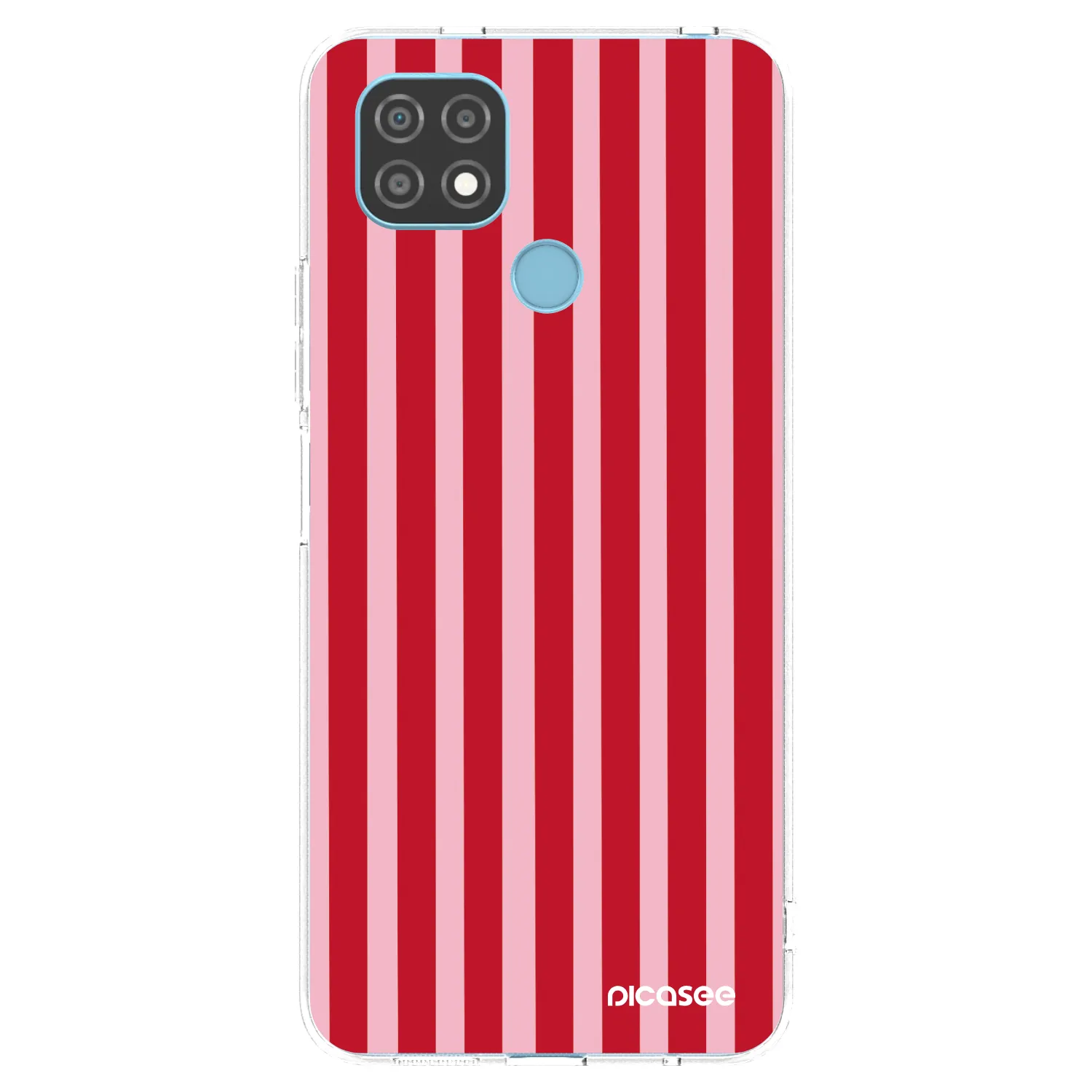 Picasee διαφανής θήκη σιλικόνης Realme C21 - Lines red