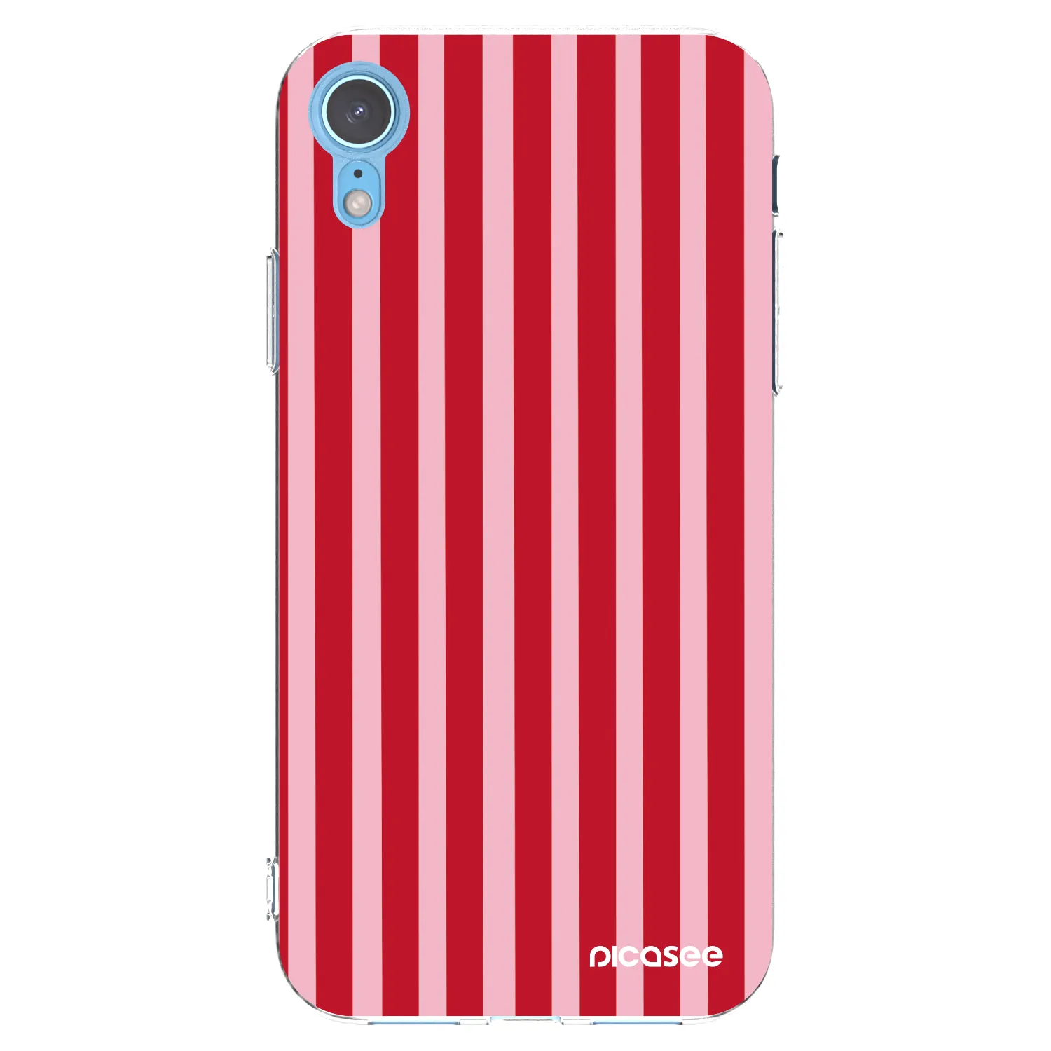 Picasee διαφανής θήκη σιλικόνης Apple iPhone XR - Lines red