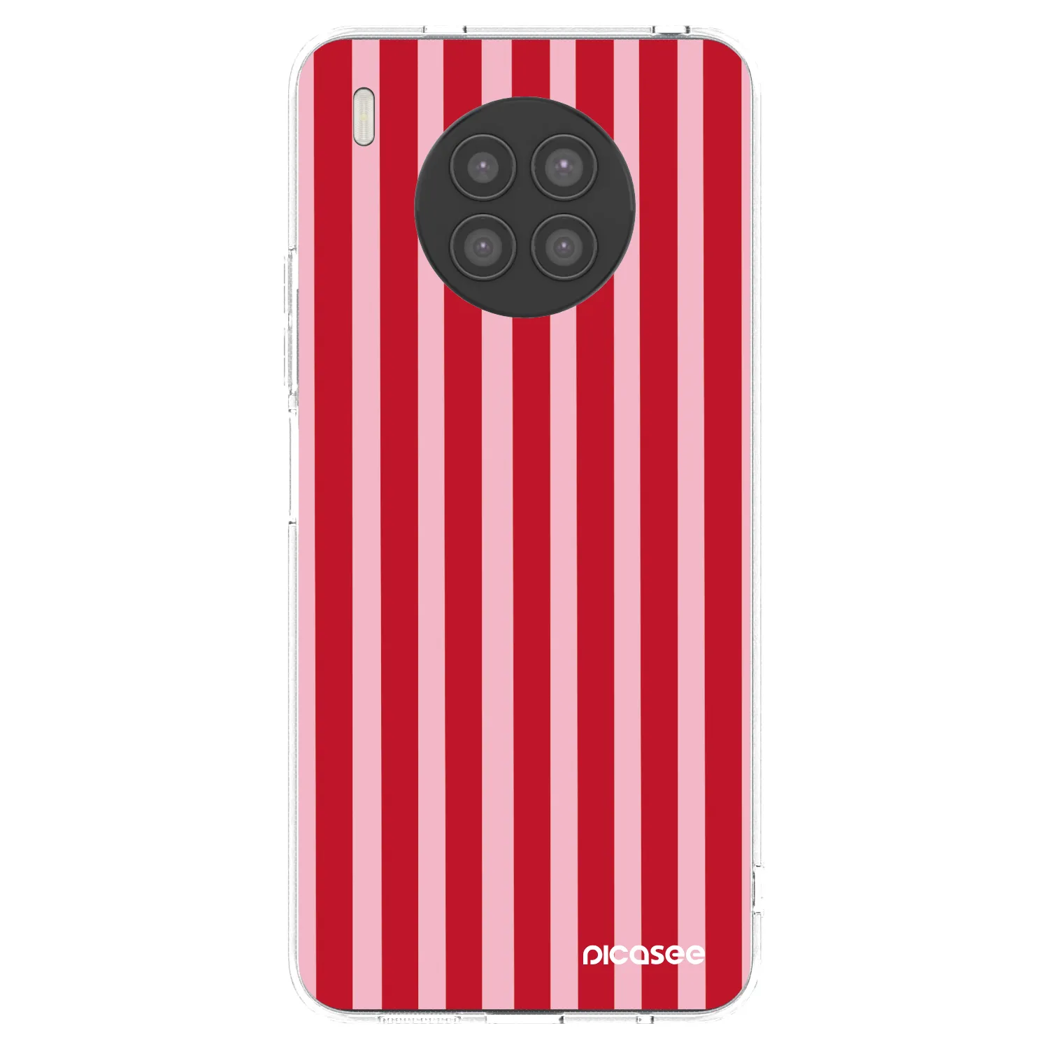 Picasee διαφανής θήκη σιλικόνης Huawei Nova 8i - Lines red