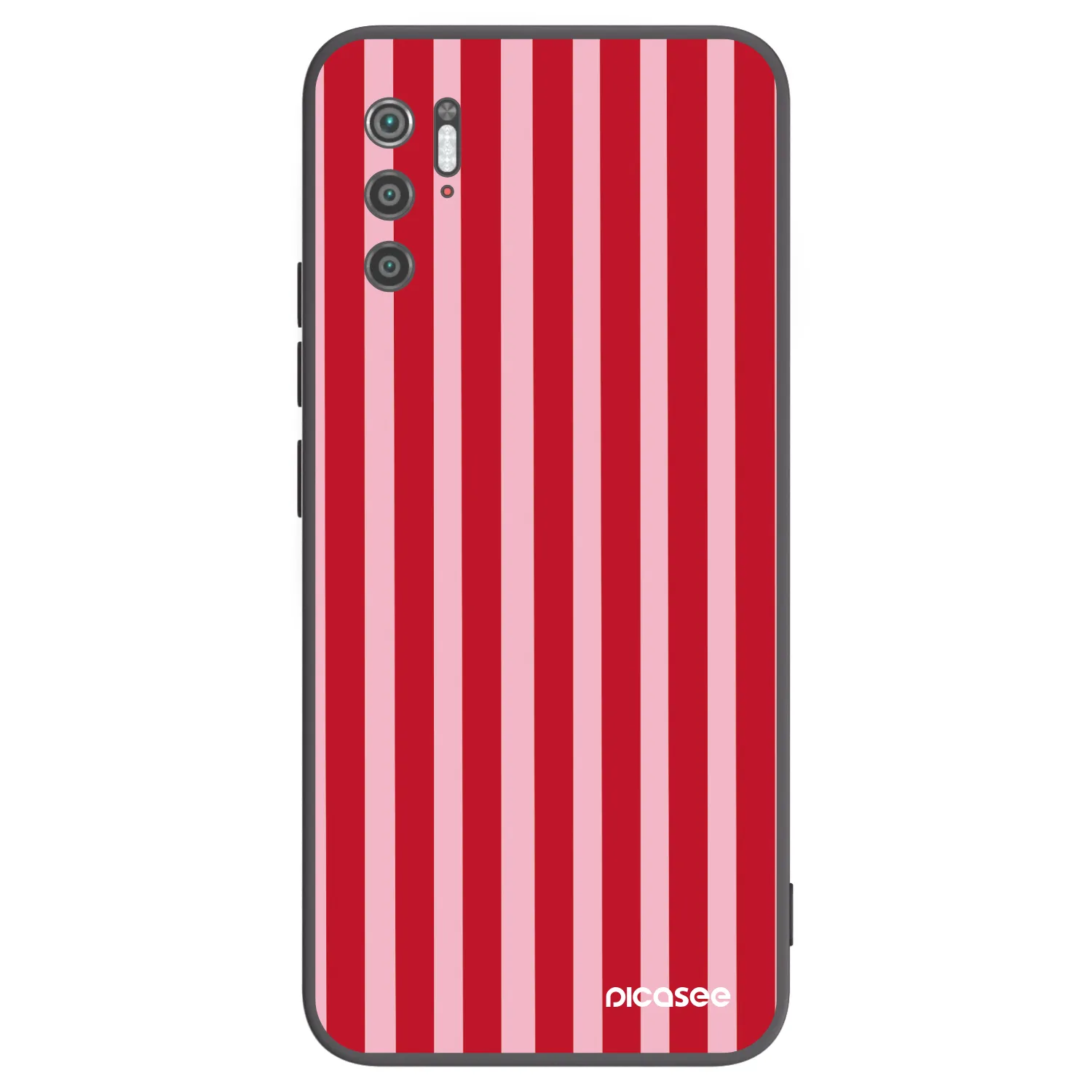 Picasee Μαύρη θήκη σιλικόνης για Xiaomi Poco M3 Pro 5G - Lines red