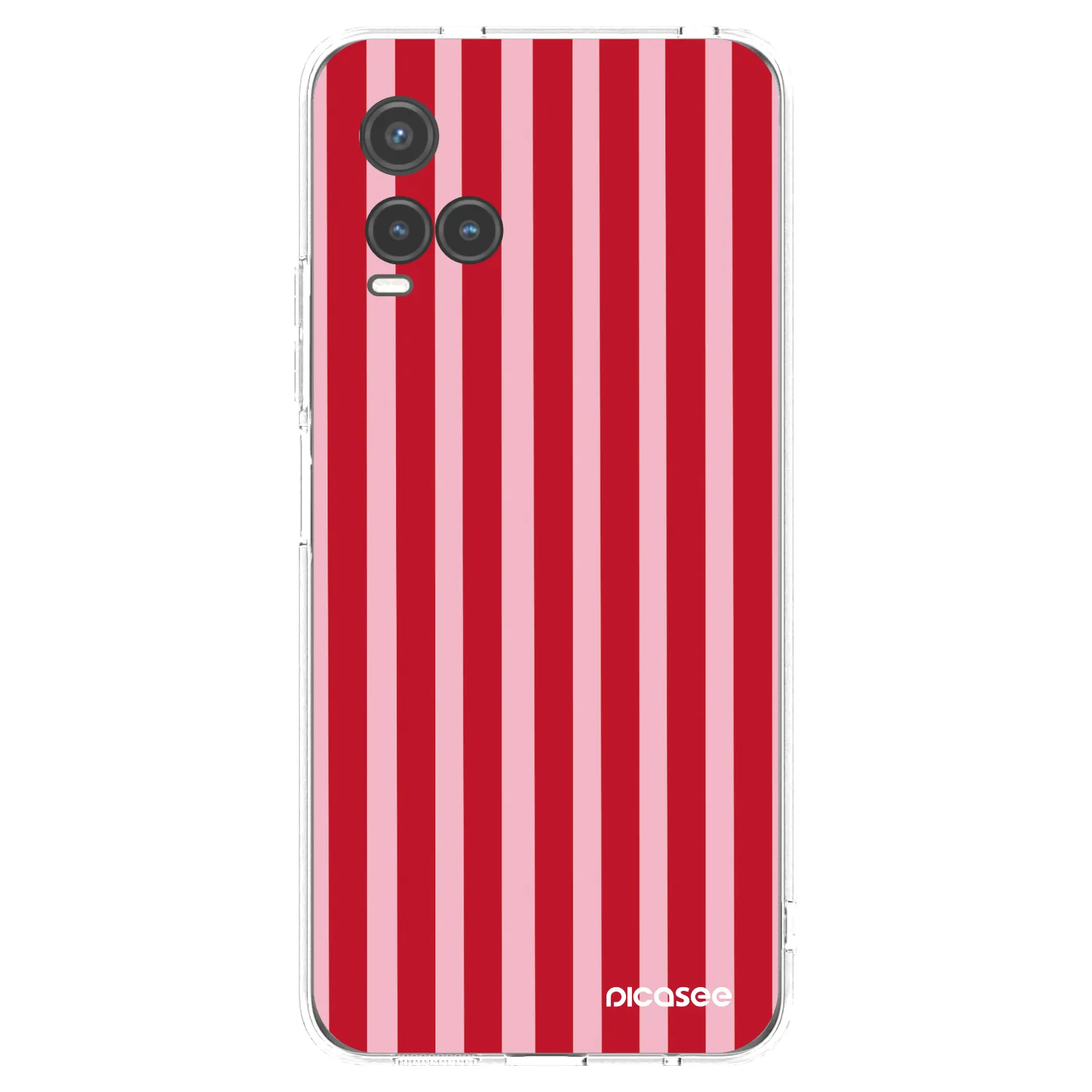 Picasee διαφανής θήκη σιλικόνης Vivo Y33s - Lines red