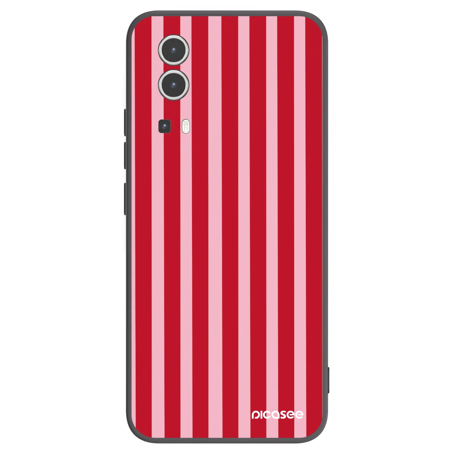 Picasee Μαύρη θήκη σιλικόνης για Vivo Y72 5G - Lines red