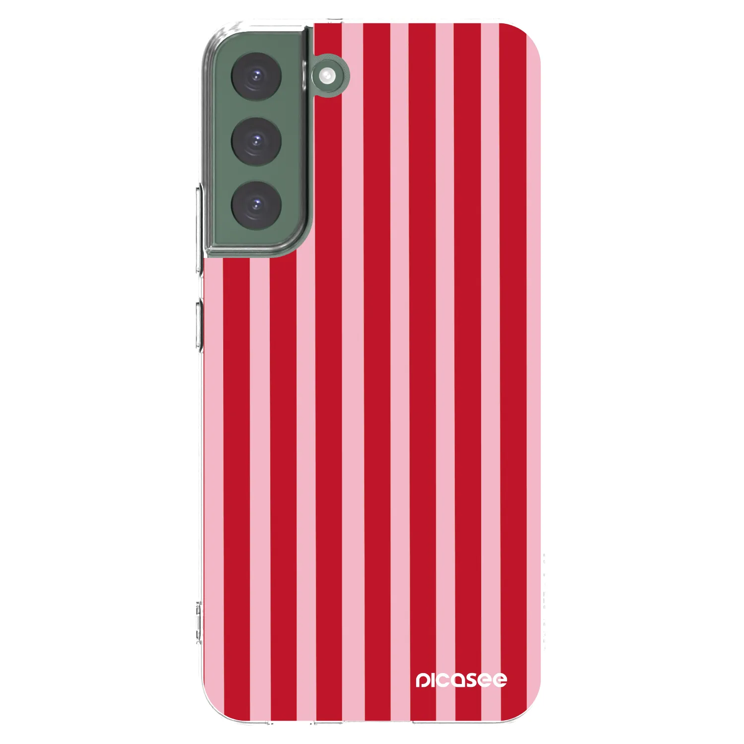 Picasee διαφανής θήκη σιλικόνης Samsung Galaxy S22+ 5G - Lines red